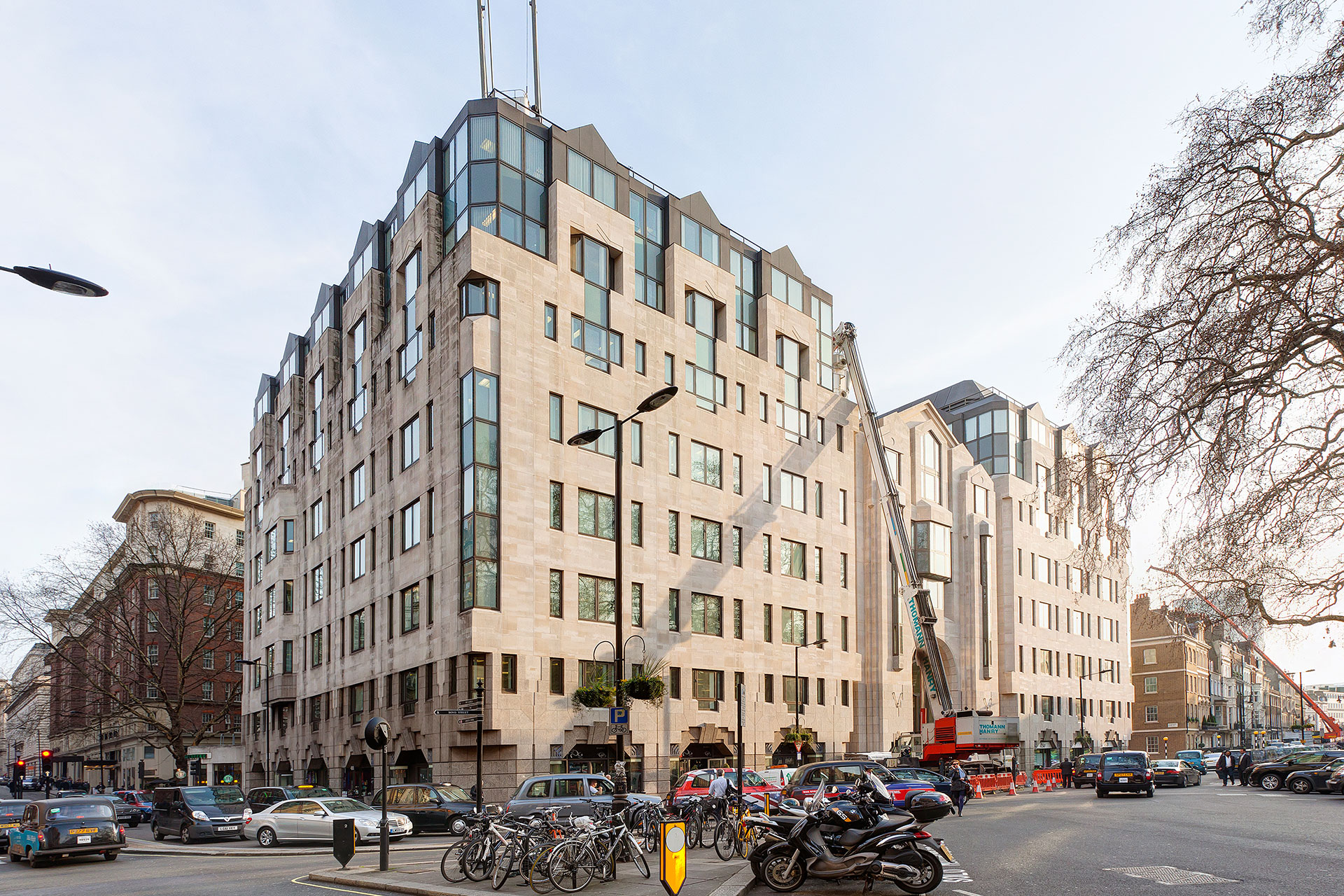 Facade cleaning Lansdowne House Berkeley Square London